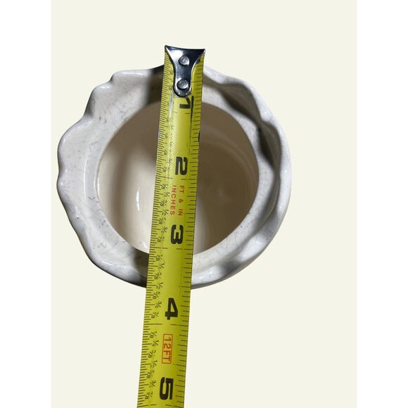 Vintage Ceramic Chick In Egg Trinket Box With Floral Accents - Picture 13 of 15